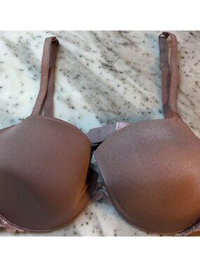 Victoria's Secret Angels IPEX Mauve Lavender Lace Underwire Bra Size 34D